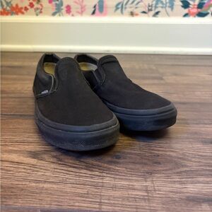 Vans Kids Black Slip-On Sneakers